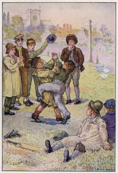 トム・ブラウンの学校時代のイラスト 作： Louis John Rhead